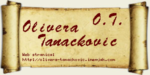 Olivera Tanacković vizit kartica